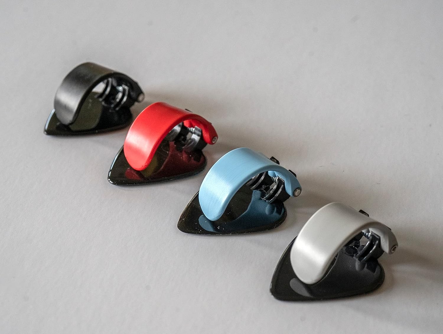 4X BLACK MOUNTAIN Spring Loaded Guitar Thumb Picks | Variety Pack Universal Fit