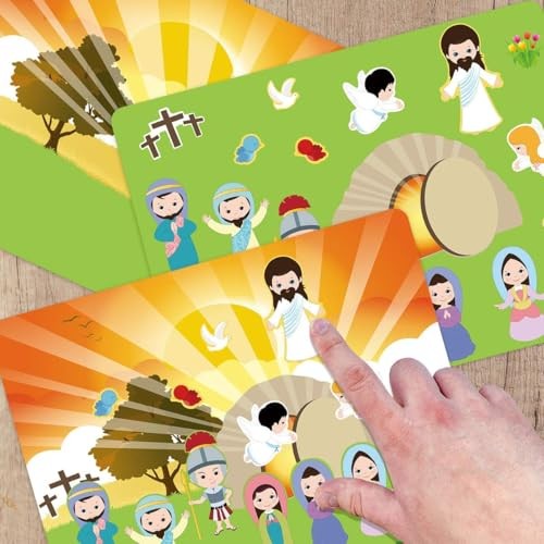 Make an Easter He Lives Sticker Scenes Religious Easter Craft Kit DIY