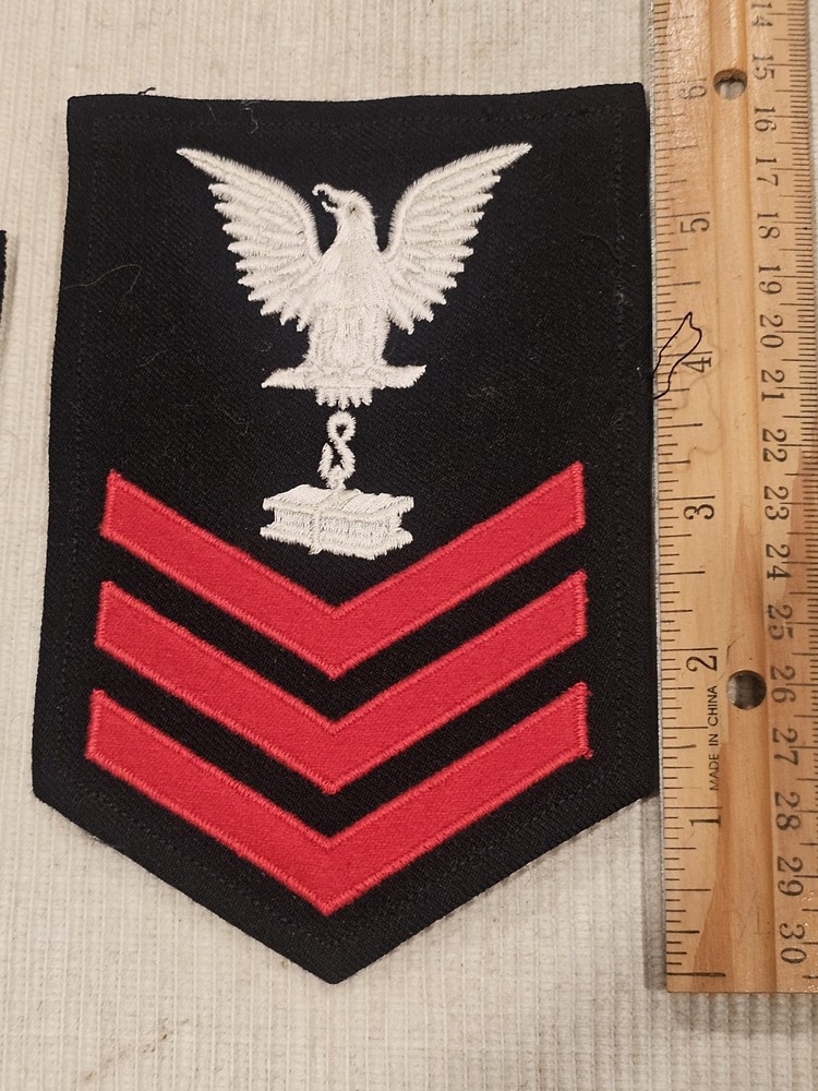 WWII USN Navy Steelworker 3rd Class Rate Chevron Patch L@@K!!!
