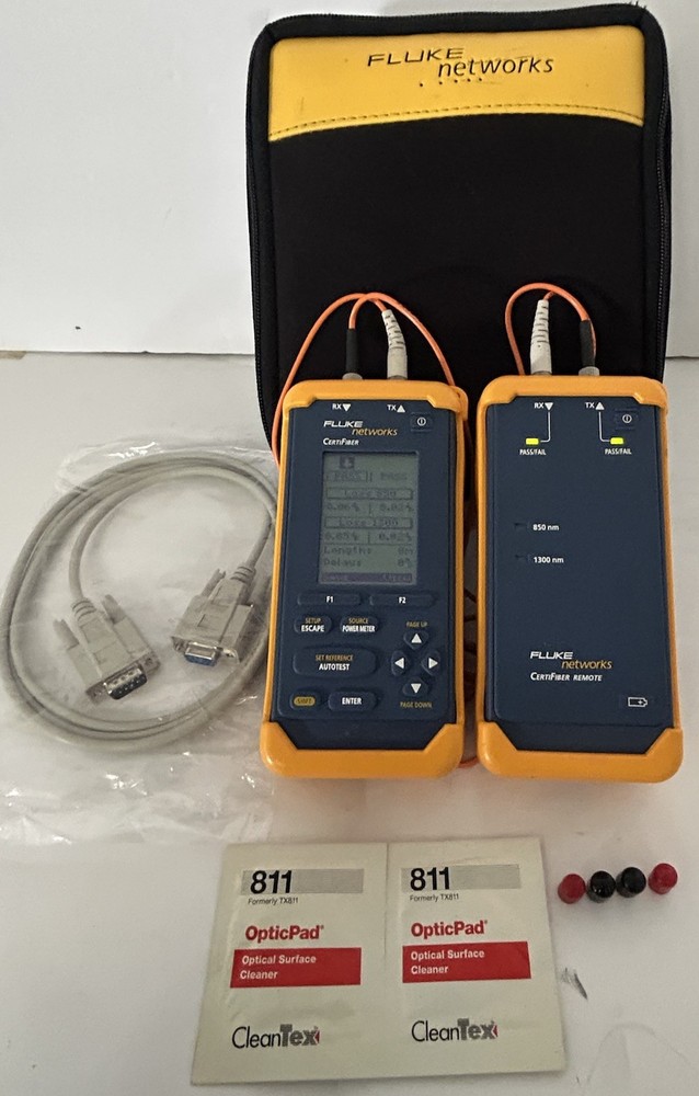 Fluke Networks Certifiber Advanced Multimode Fiber Optic Certification Tool-Case