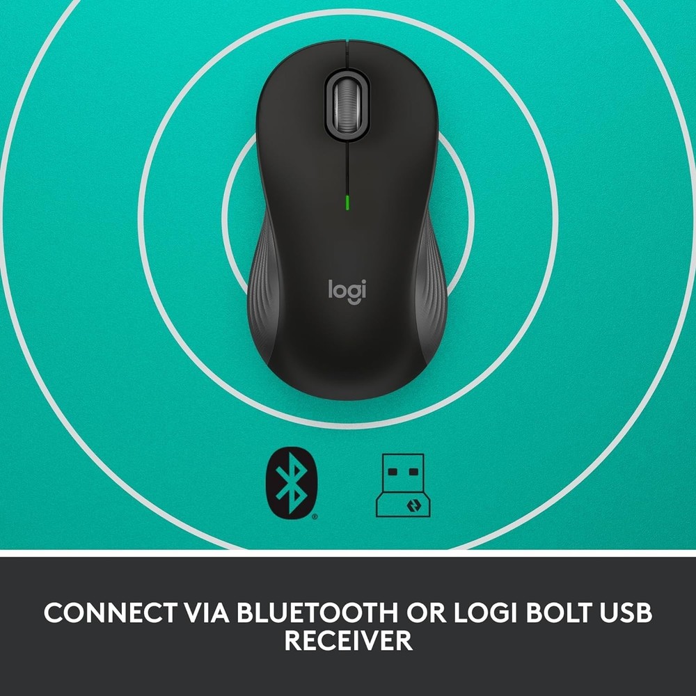 Logitech M550 Wireless Bluetooth Mouse for Small to Medium Sized Hands Black