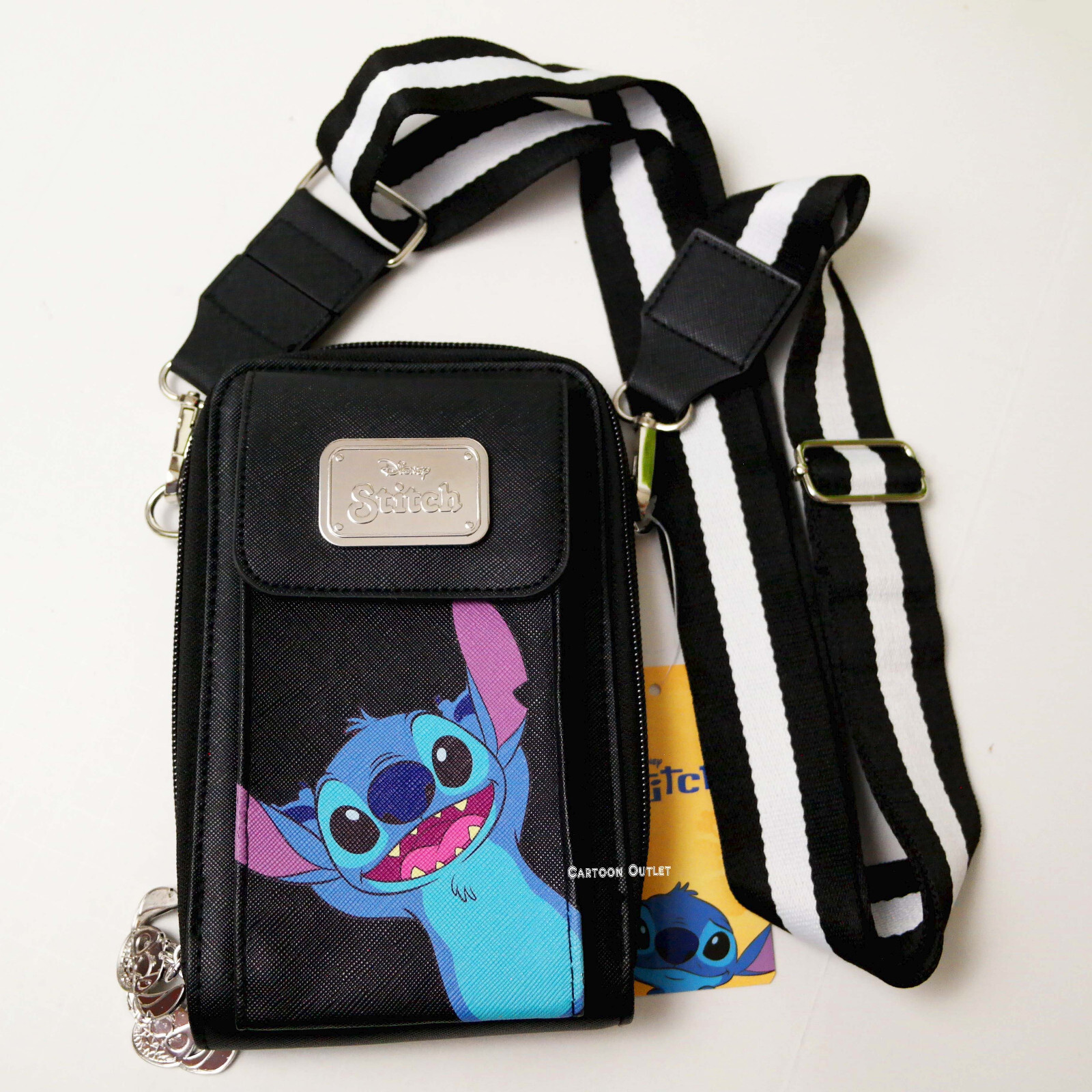 Disney Lilo & Stitch Crossbody Bag Purse Cell Phone Holder Passport Wallet Bag