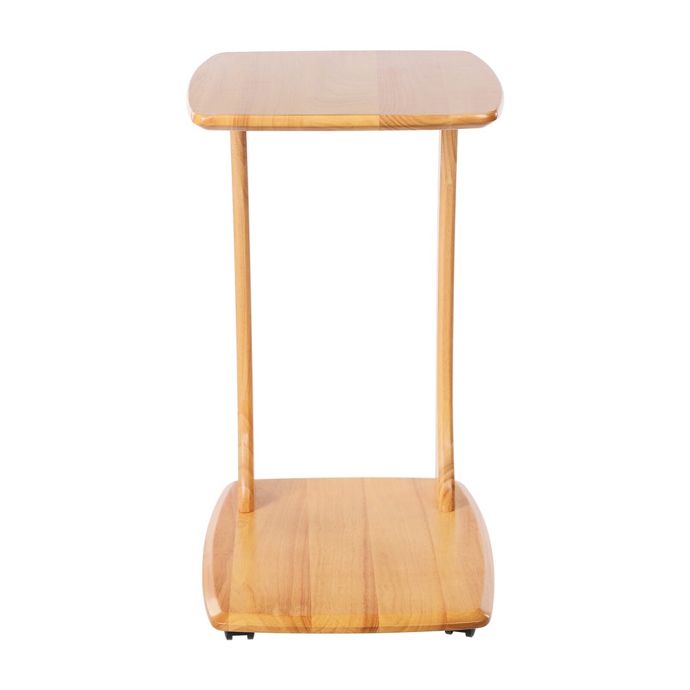 C Shaped End Table Small Side Sofa Table Sofa End Table Laptop Table Wheels Home