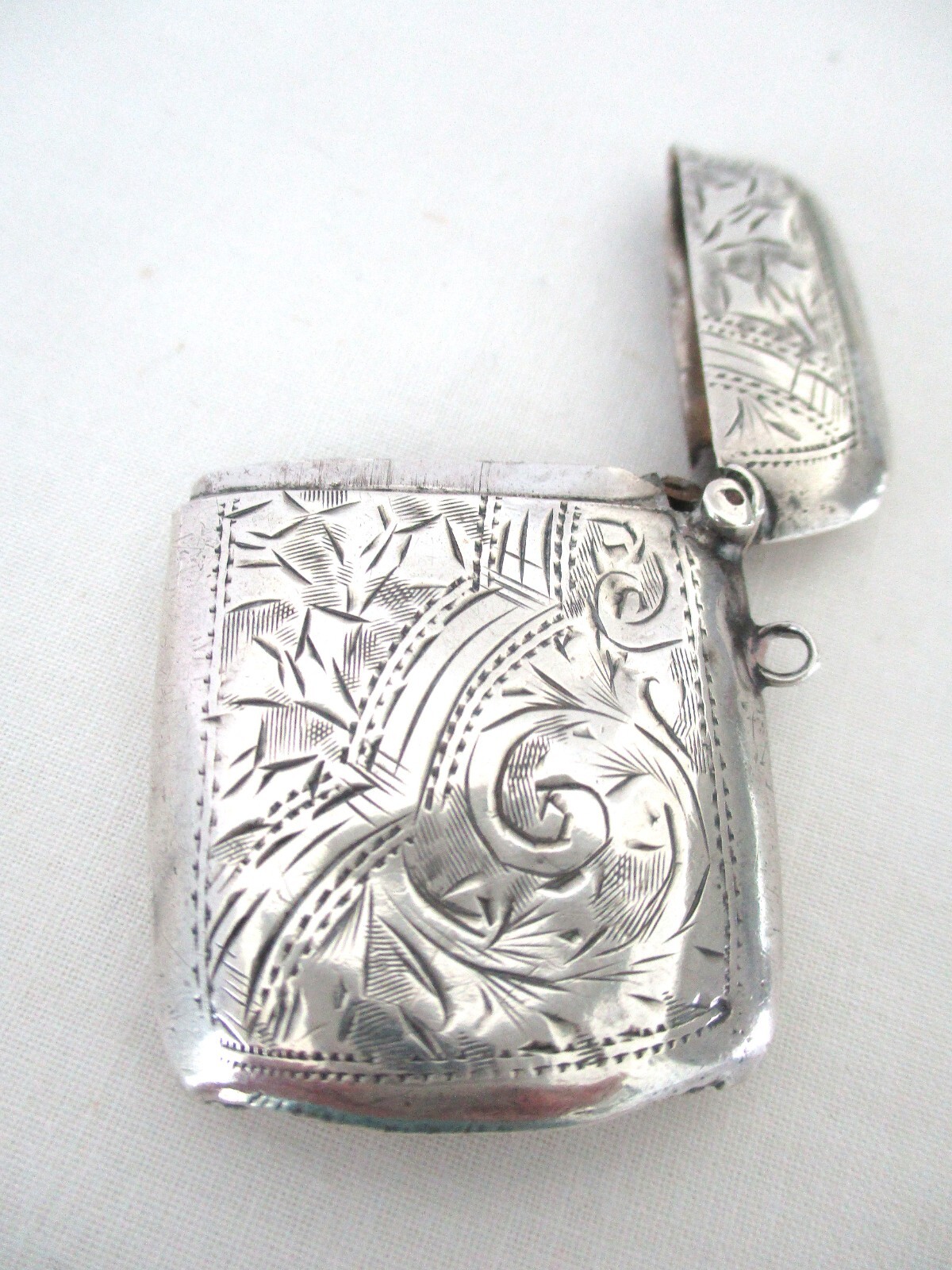 Antique, STERLNG,MATCH SAFE,CHATELAINE, ROLASON Bros, 1871, Birmingham