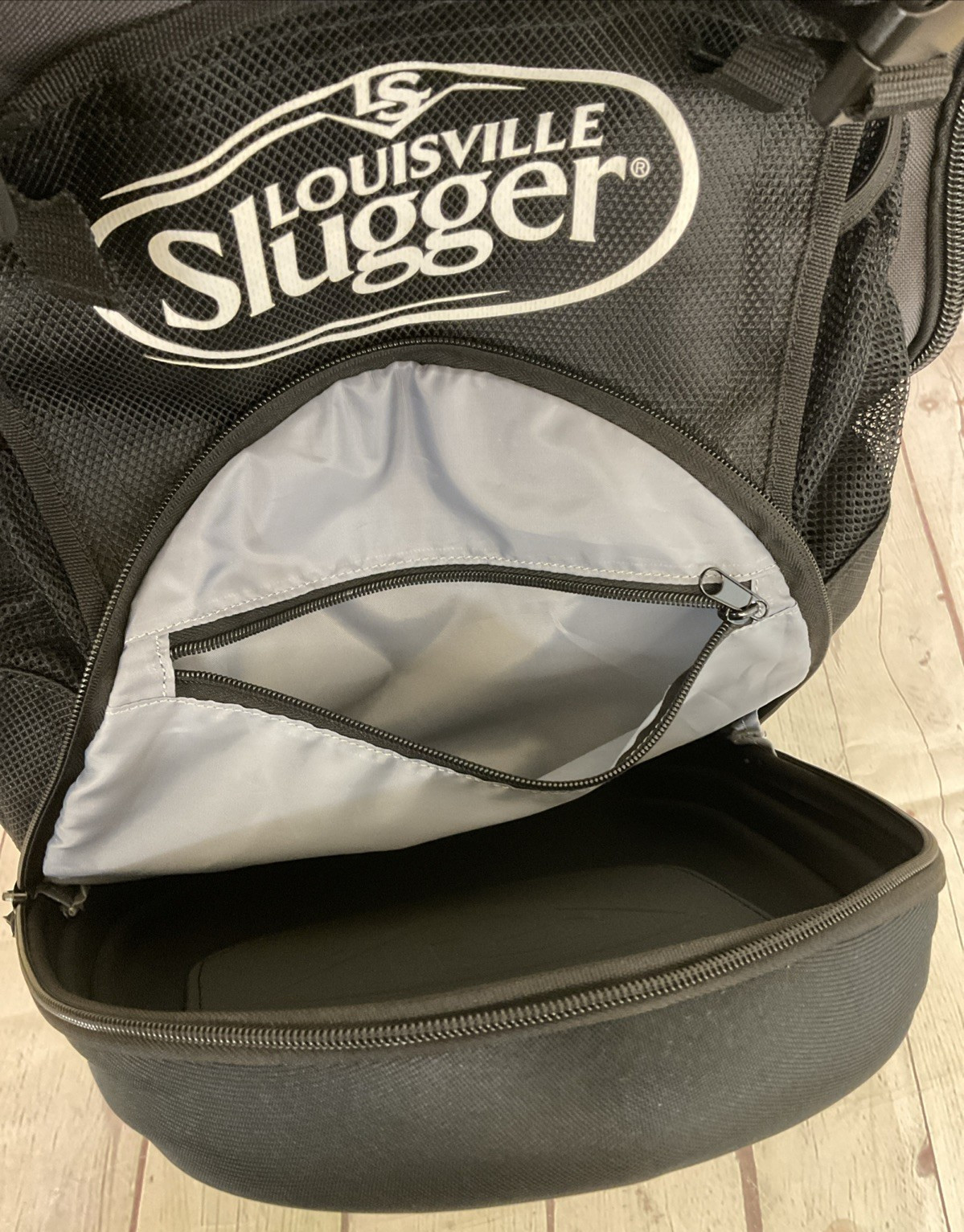 Louisville Slugger MV35140698 Athletic Baseball Backpack Black Grey OS