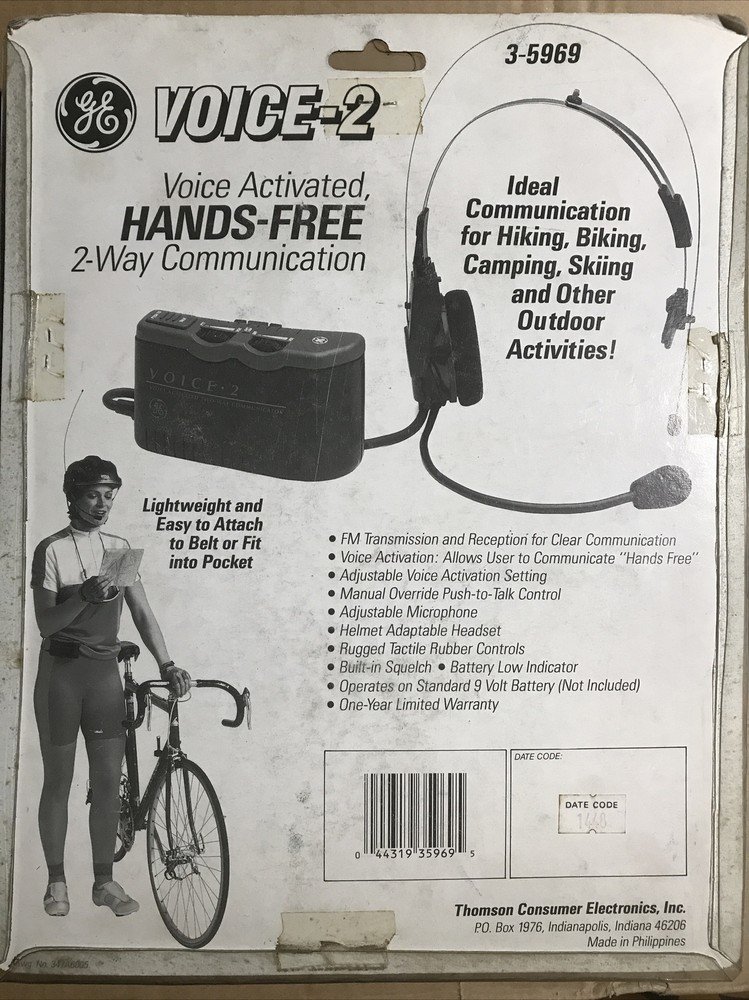 GE Voice Activated Hands Free 2 Way Communicator