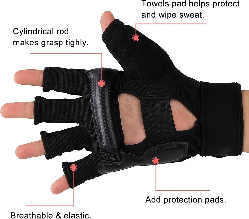 Multi-Purpose Training Gloves - Comfortable Boxing Half Mitts for Optimal Grip