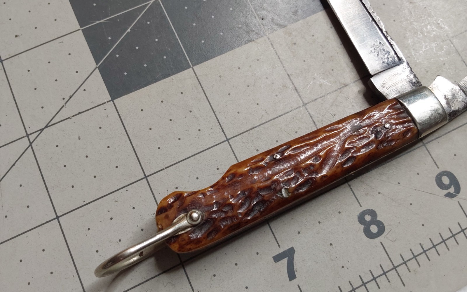 WWI US Navy Cattaraugus Sailors Rope 2 Blade Folding Knife