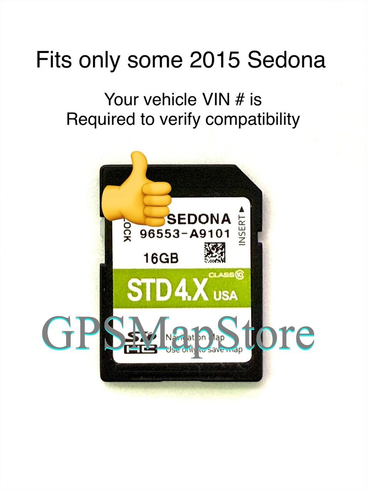 2015 Sedona GPS Navigation Memory SD Card U.S Map OEM *Please Read Description