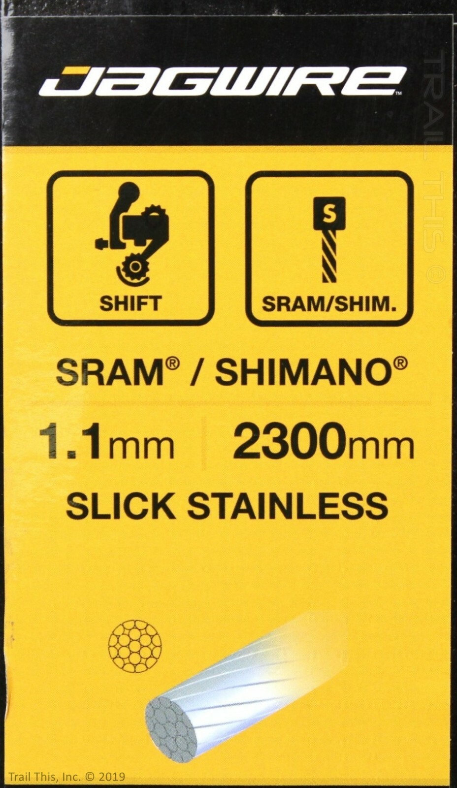 Two (2) Jagwire Slick Stainless Shift Derailleur Shifter Cables for SRAM Shimano