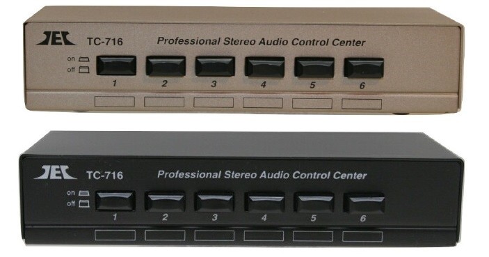 Technolink TC-716 6-Way Stereo Source Selector; BLACK Version
