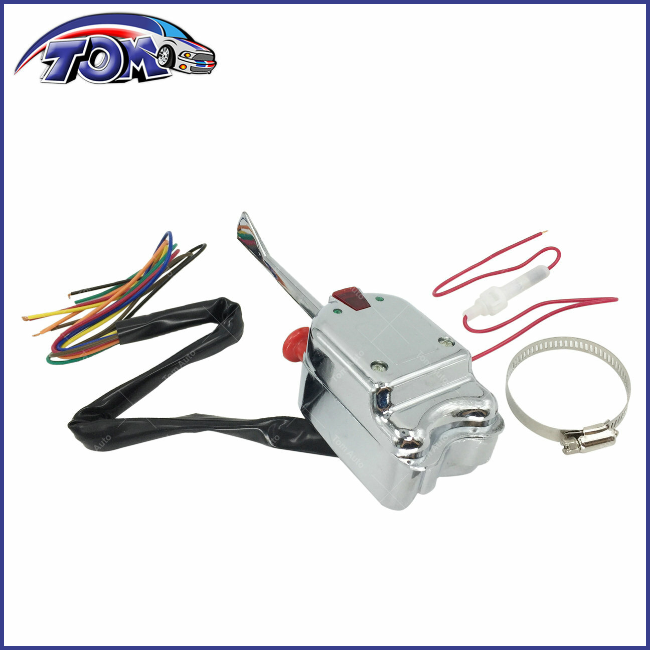 NEW CHROME 12V UNIVERSAL STREET HOT ROD TURN SIGNAL SWITCH FOR FORD GM BUICK