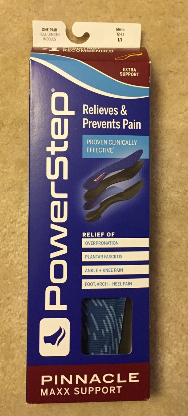 Powerstep Orthotics Pinnacle MAXX Foot Insoles Arch Support-FREE SHIPPING