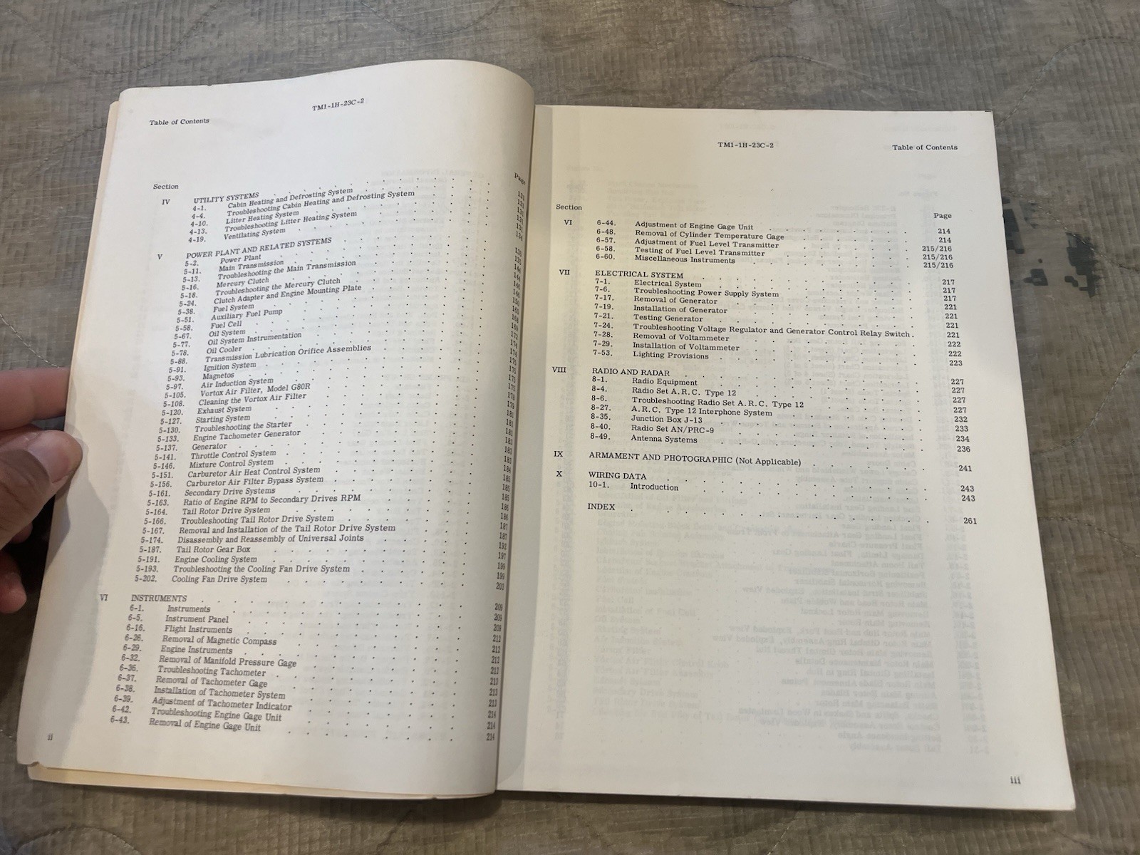 Hiller H-23C Raven Helicopter Maintenance Instruction Manual - Jan 1961