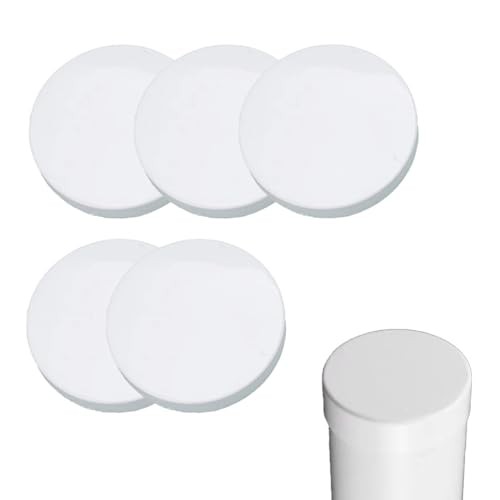 5Pcs 4.5" White PVC Pipe End Cap Plug - Grade Plug Coupling for Building & DIY