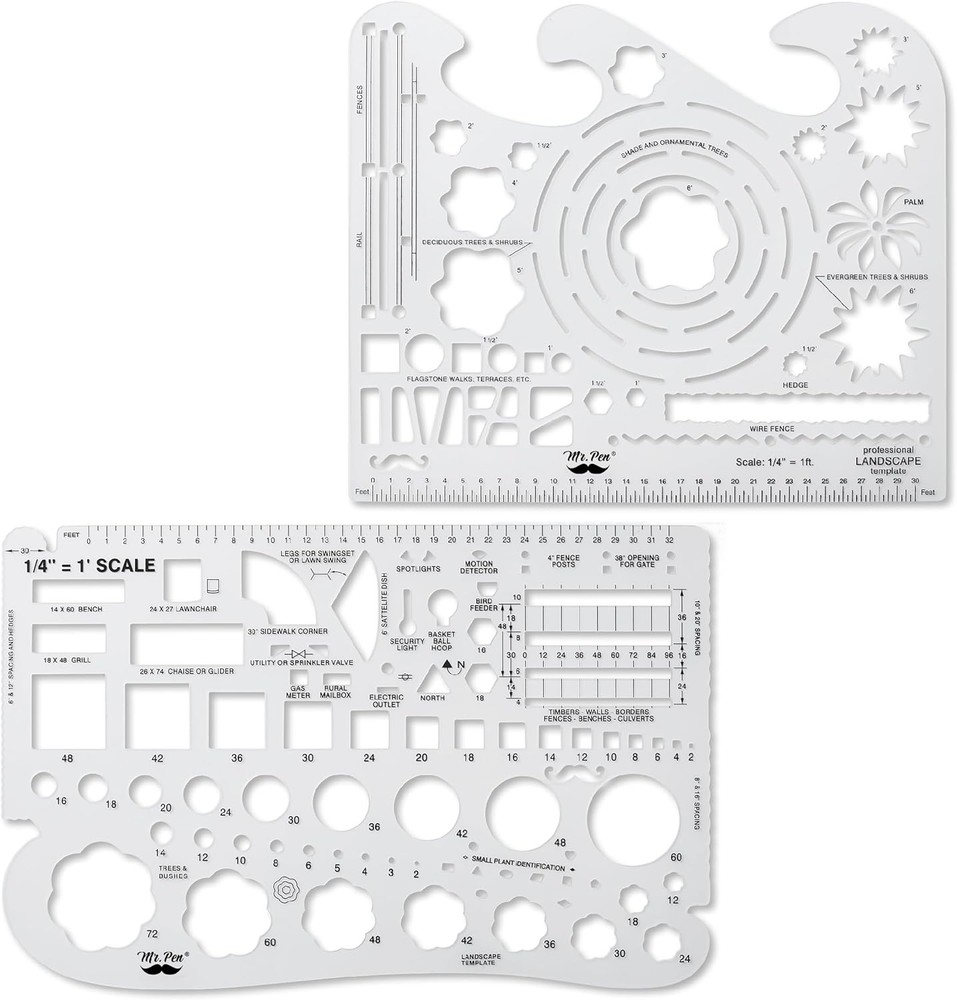Landscape Template Architectural Drafting Tool Stencil