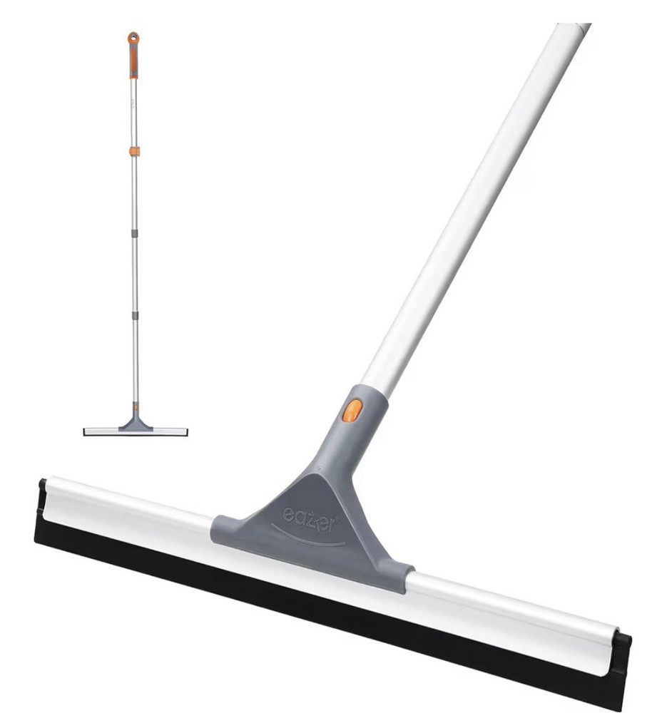 Eazer Extendable Aluminum Squeegee, Click & Lock, Rubber Blade, Multi-Surface