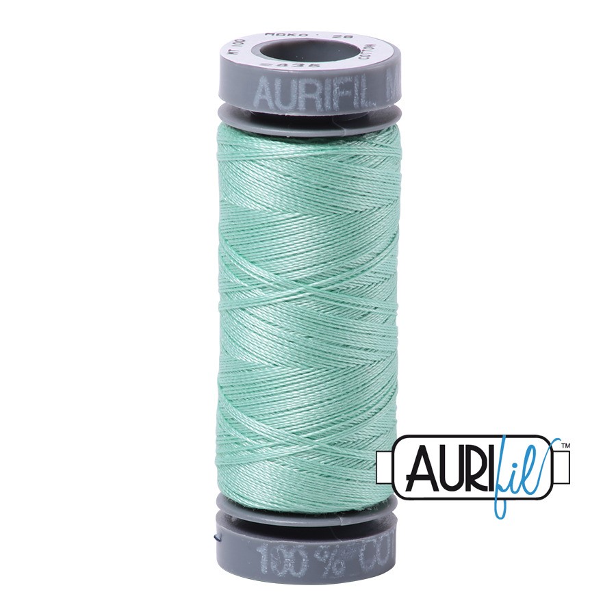 Medium Mint 2835 | 28wt Small Spool 100M / 109Y | Aurifil