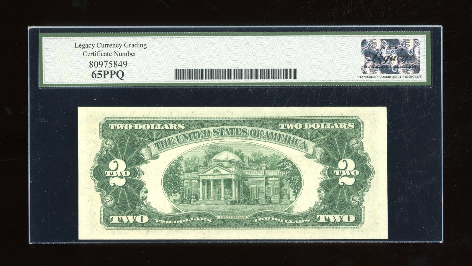 DBR 1953-C $2 Legal STAR Gem Fr. 1512* Legacy 65 PPQ Serial *03845774A