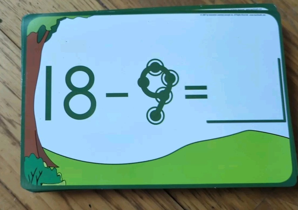 TouchMath Subtraction Study Cards Designed for Regular Classrooms Education