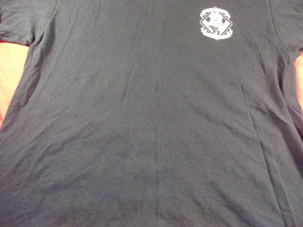 RARE FORT JACKSON BASIC COMBAT TRAINING 2ND PLT UNDERTAKERS BLACK SHIRT LARGE