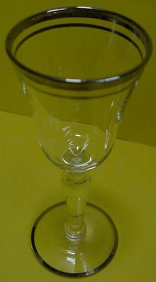 Silver Platinum Cordial Glass set