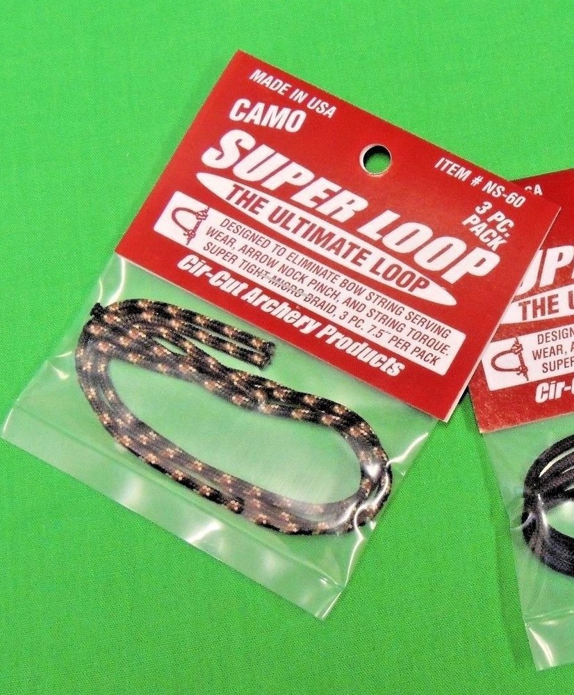 USA MADE - 3 Pc Pack CIR CUT RELEASE SUPER NOCK NOCKING  D LOOP Archery Bow