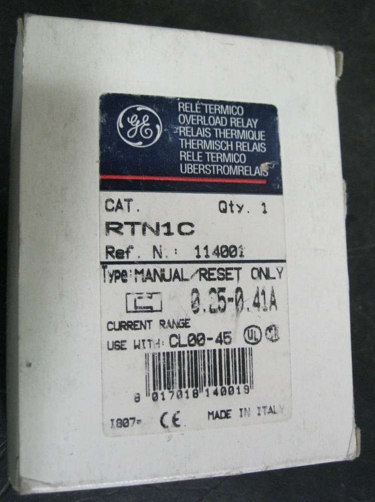 GE RTN1C Overload Relay