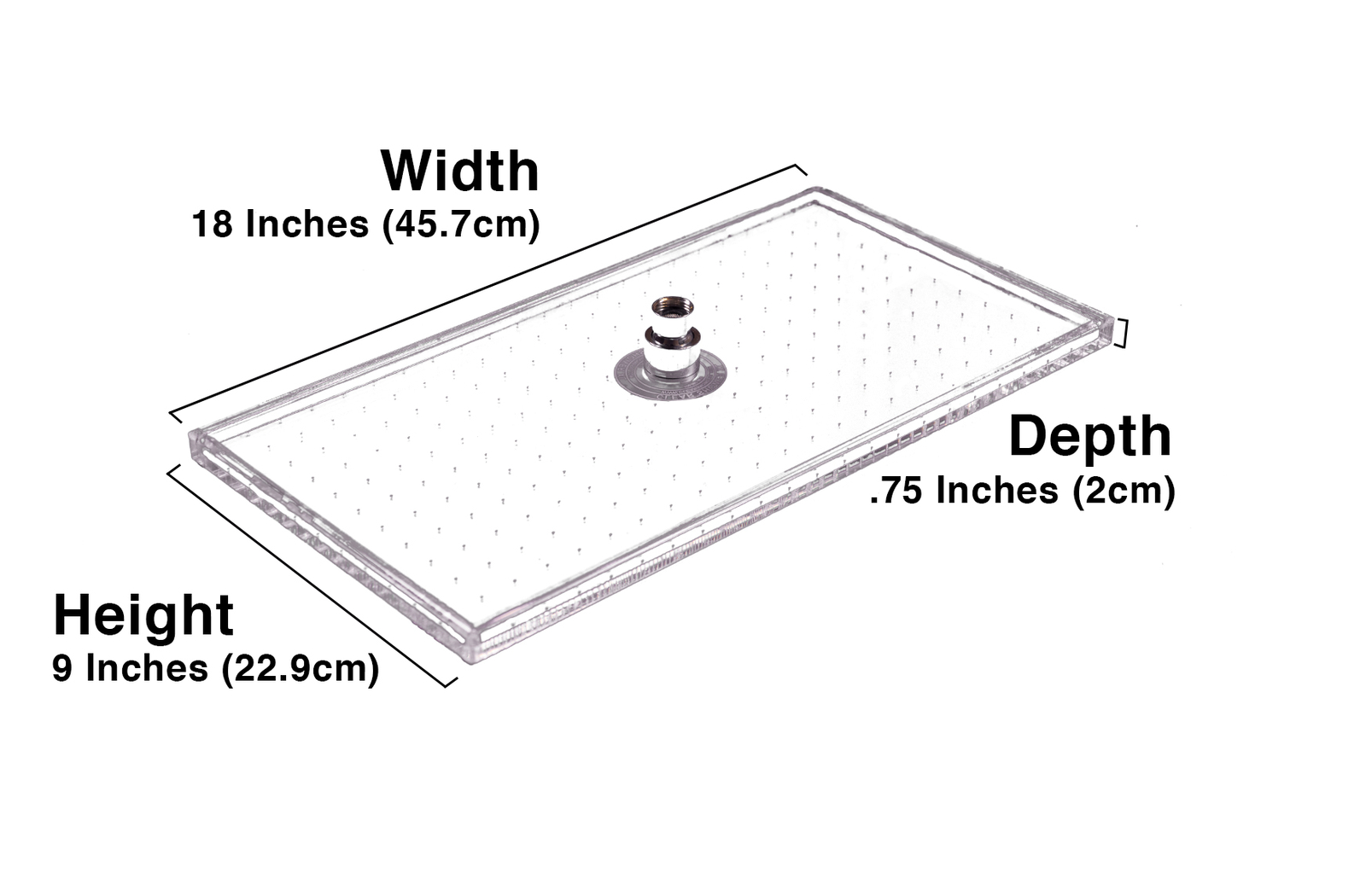 Large Crystal Clear Shower Head - Luxury Firm Pressure Rainfall Showerhead - NEW