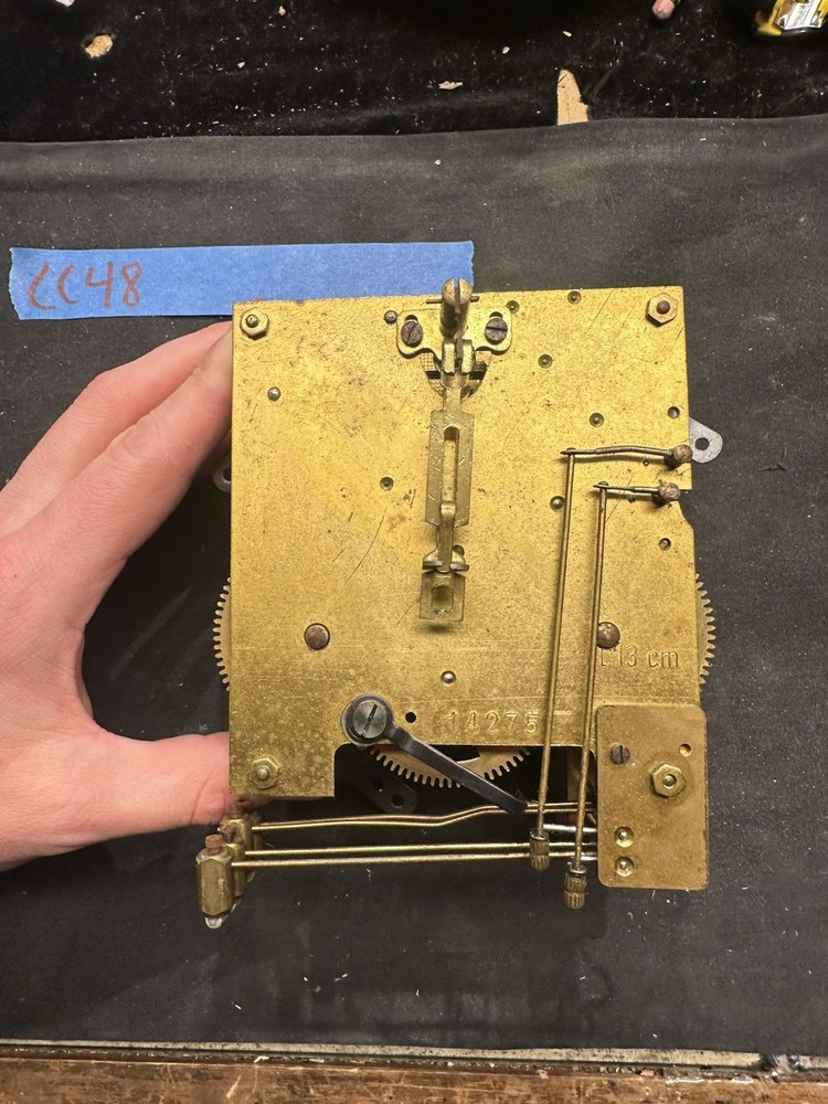 (CC48) - ANTIQUE 14275 GERMAN MANTEL CLOCK MOVEMENT