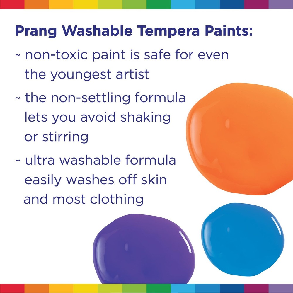 Washable Tempera Paint, Red, 16 Oz., 1 Count