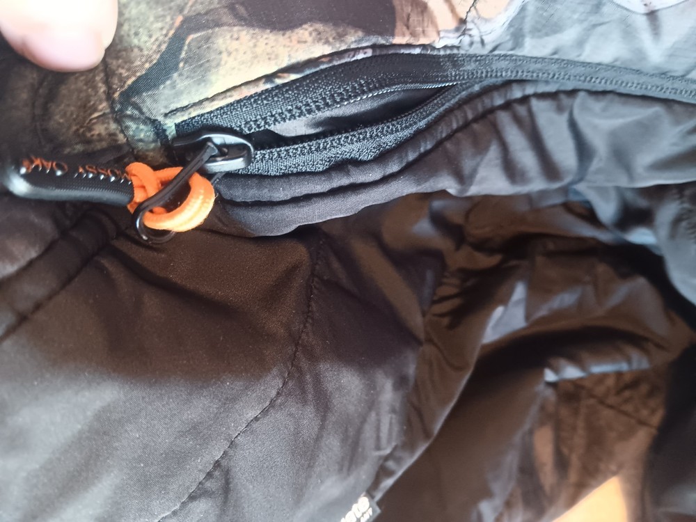 Mossy Oak Camo Thinsulate Puffer Coat With Orange Lining Size L
