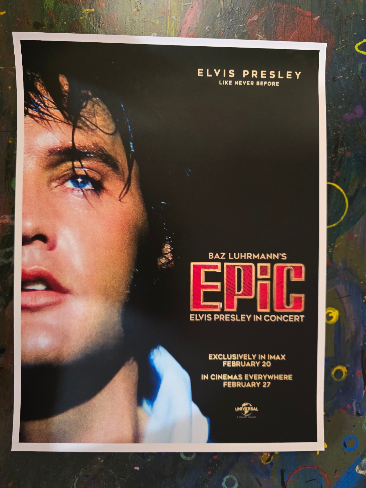 Epic Elvis Presley in Concert 11" X 14.5" Collector's Poster