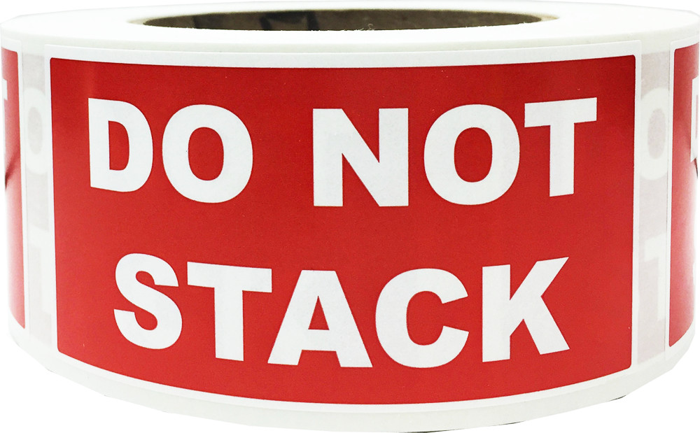 "DO NOT STACK" Shipping Labels | 2 x 4" Inches Wide | 500 Pack