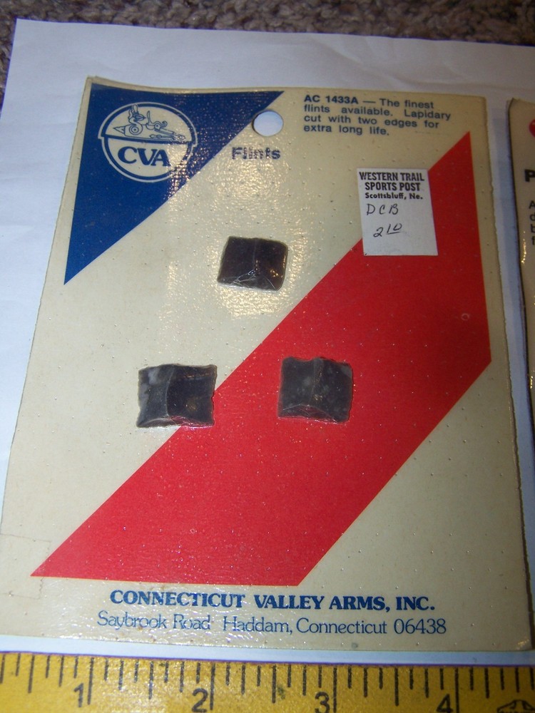 Vintage NOS CVA AC1433 Muzzleloader Flints (Package Of 3)