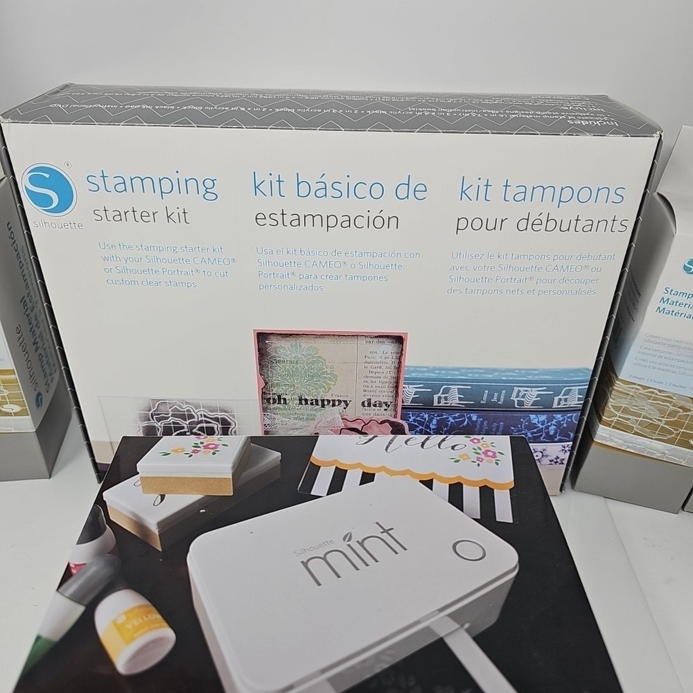 Silhouette Mint Custom Stamp Maker Machine NEW W/ EXTRAS See Description