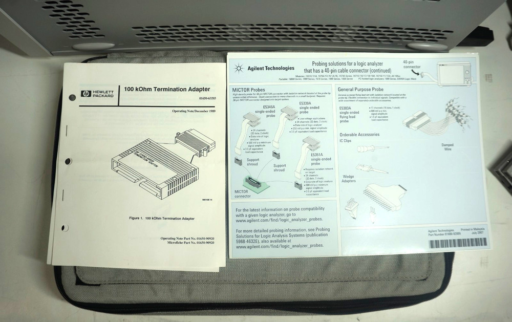 Agilent - 16902B - Logic Analysis System w/6 POD Cables and case for documents
