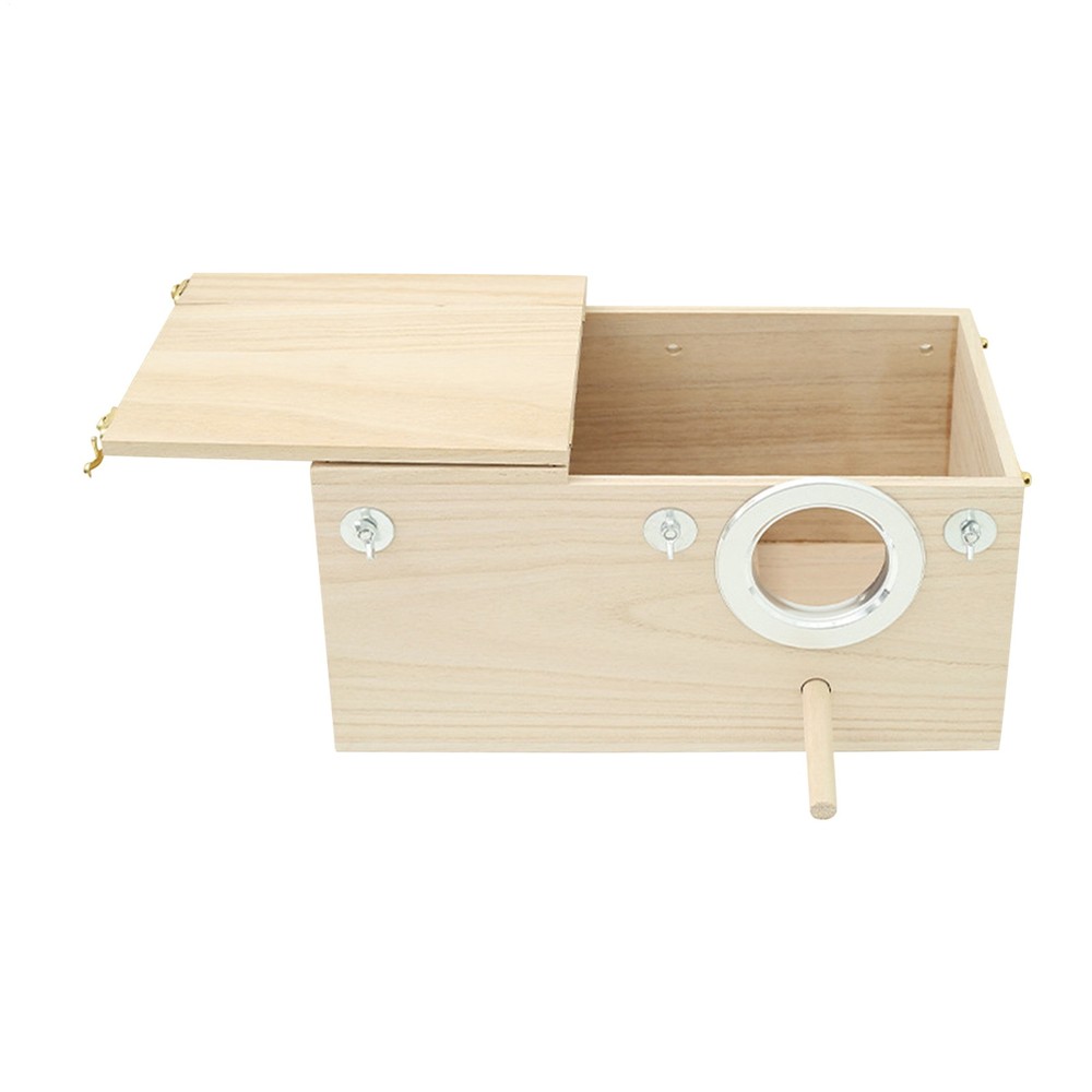 Parakeet Nest Box Wood Parrot Nesting Breeding House Nesting Boxes for practical