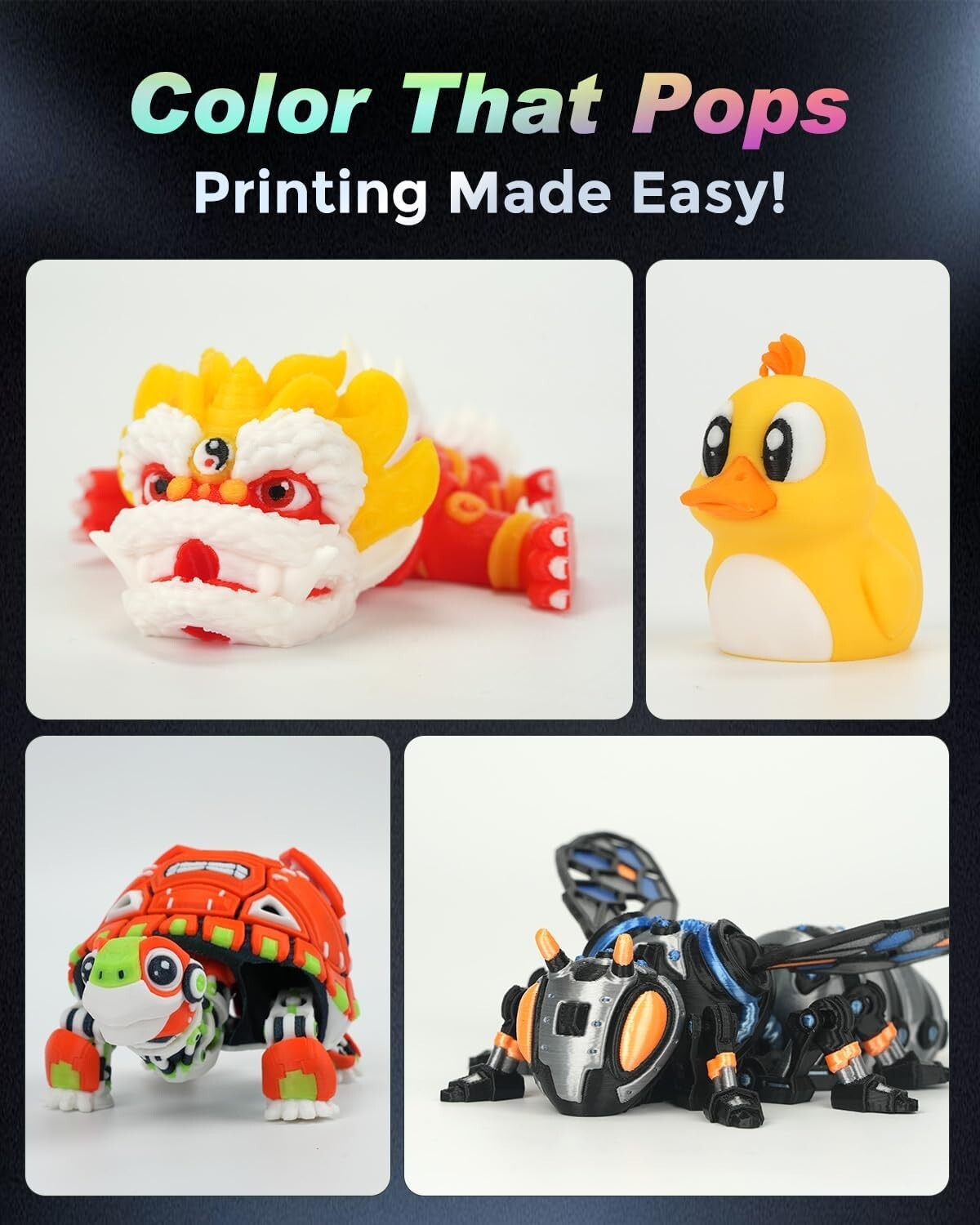 FLASHFORGE AD5X Multi-Color 3D Printer Max 600mm/s Print Auto Leveling Core XY