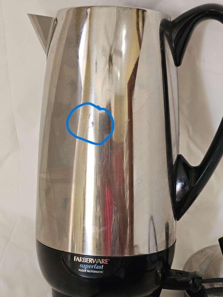 Vintage Farberware Millenium Superfast 12 Cup Coffee Percolator Model 412-WORKS