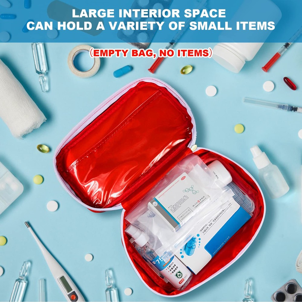 6pcs First Aid Bag Empty, Waterproof Durable First Aid Kit Bag Empty with Zip...