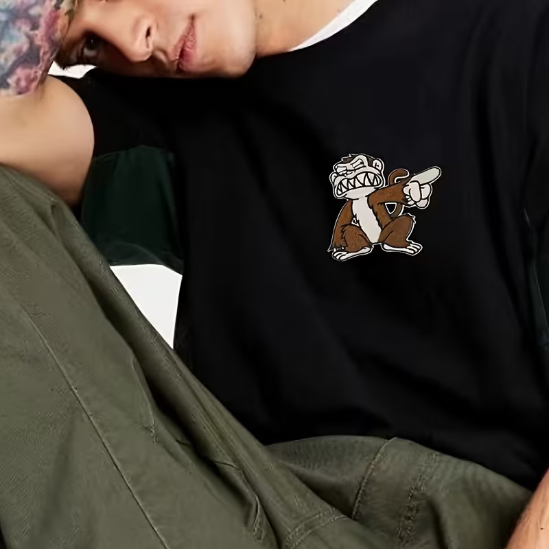 Monkey patch Embroidered Monkey Patch - Humorous DIY Iron-on or sew-on