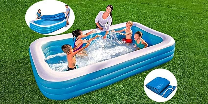 Rectangular Pool Cover,Inflatable Swimming Pool Cover, Pool Cover,Dust and