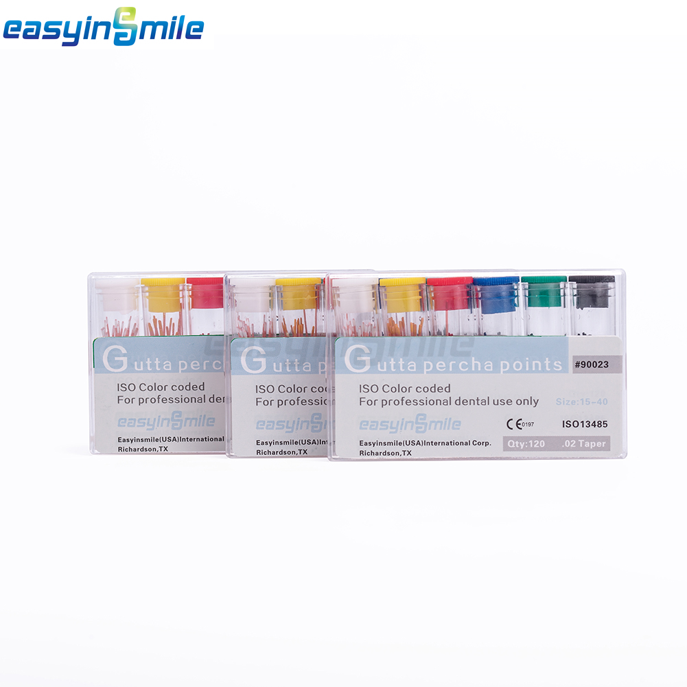 Endodontic Gutta Percha Points Dental Endo Root Canal .02/.04/.06 Taper 60/120pc