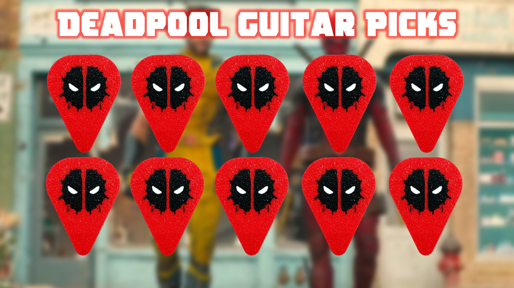 Deadpool Marvel Logo Guitar Picks 10 Pack (Various Thickness Options Available)