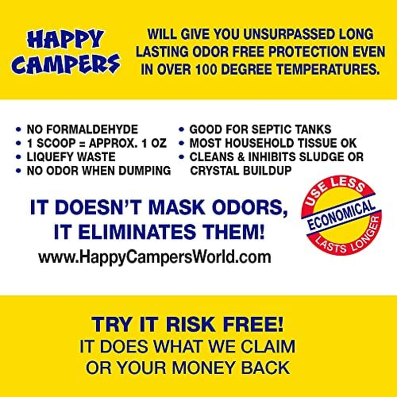 HAPPY CAMPERS RV Holding Tank Treatment - 18 Treatments