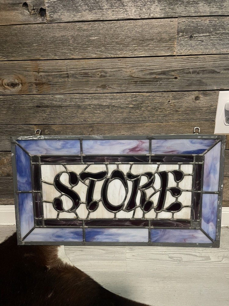 Vintage Original Storefront Stained Glass