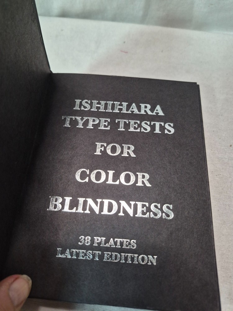 Ishihara Type Test For Colour Blindness Eye Testing 38 Plates