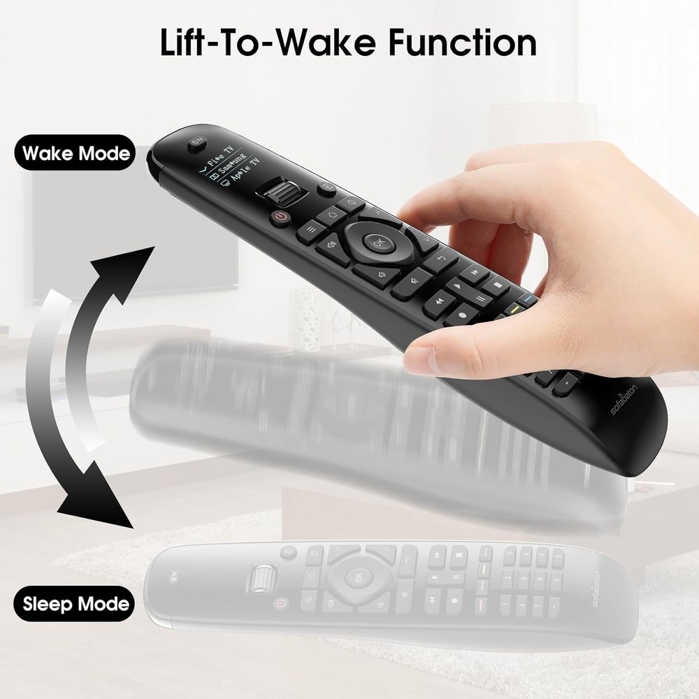 SofaBaton U2 Universal Remote with Backlit Button, All in One Black