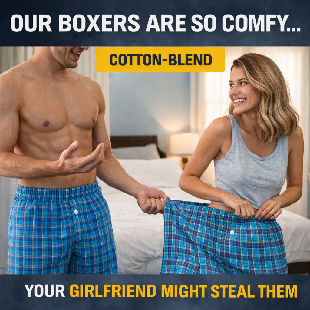 Men’s Cotton-Blend Boxer Shorts Value 10 Pack | Soft Breathable Comfy Loose Fit